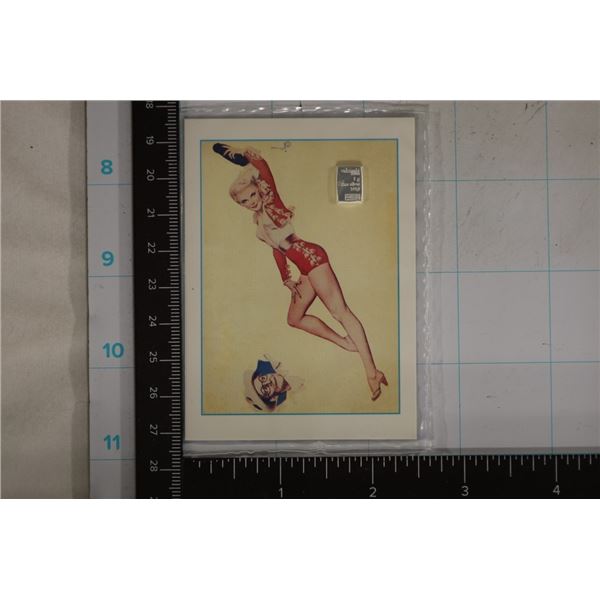 ALBERTO VARGAS ARTIST PINUP CARD WITH 1 GRAM