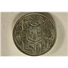 Image 1 : 1966 AUSTRALIA SILVER 50 CENTS BRILLIANT UNC
