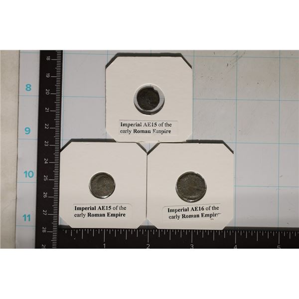 3 IMPERIAL ROMAN EMPIRE ANCIENT COINS