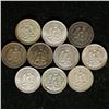 Image 2 : 10-1919 MEXICO SILVER 10 CENTAVO COINS. .466 OZ.