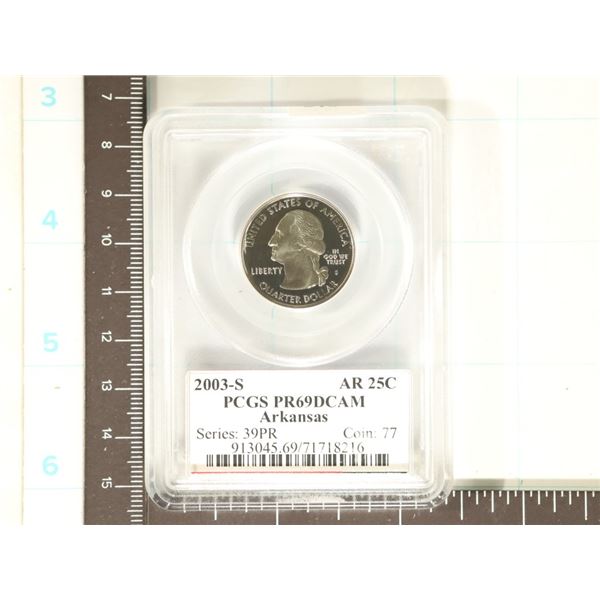 2003-S ARKANSAS QUARTER PCGS PR69 DCAM