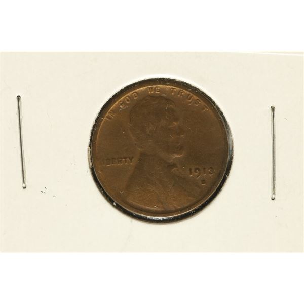 BETTER DATE 1913-S LINCOLN WHEAT CENT VERY GOOD