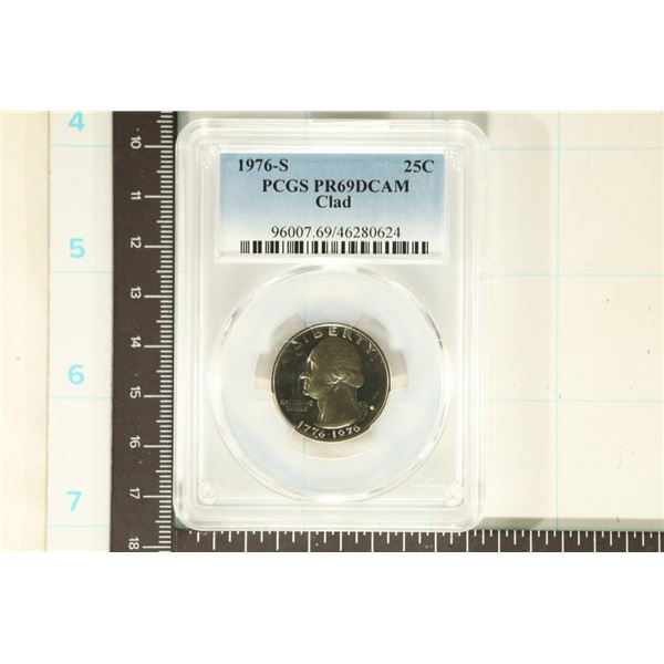 1976-S WASHINGTON QUARTER PCGS PR69 DCAM