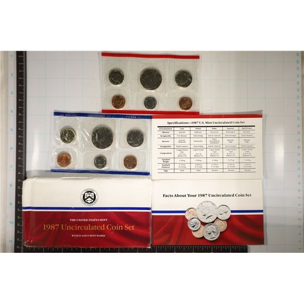 1987 US MINT SET (UNC) P/D (WITH ENVELOPE)