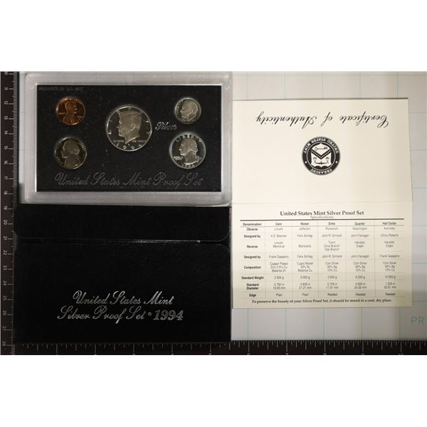 1994 US SILVER PROOF SET (WITH BOX) AND