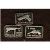 Image 1 : 3-1 GRAM .999 FINE SILVER PROOF 2 HAND GUN THEMED