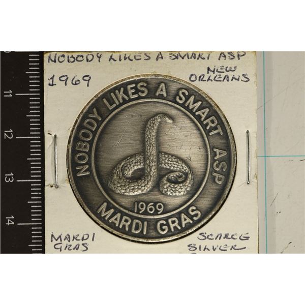 1969 AR PLATED BRASS MARDI GRAS DOUBLOOM