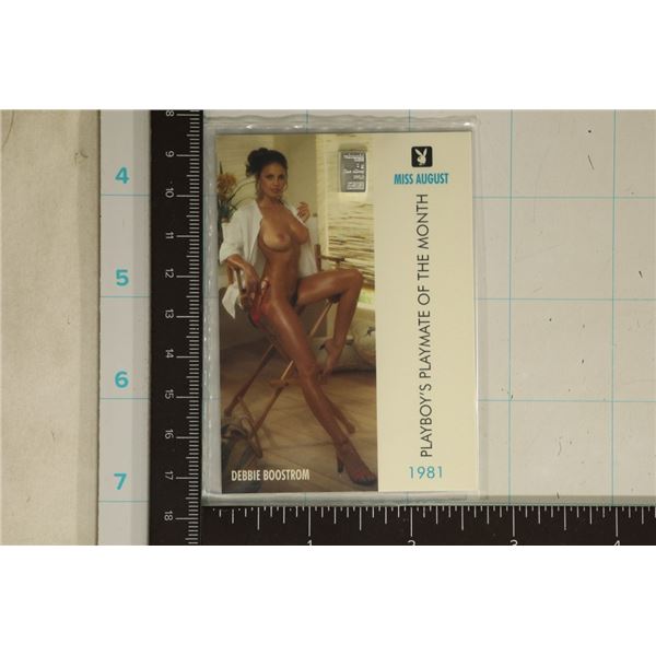 PLAYBOY CARD #84 WITH 1 GRAM SILVER VALCAMBI BAR