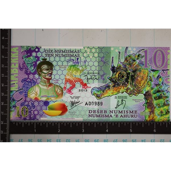 2013 BANK OF KAMBERRA 10 NUMISMAS CU POLYMER