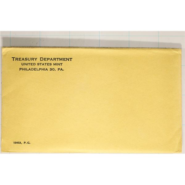 SEALED 1963 US SILVER PROOF SET (WITH ENVELOPE)