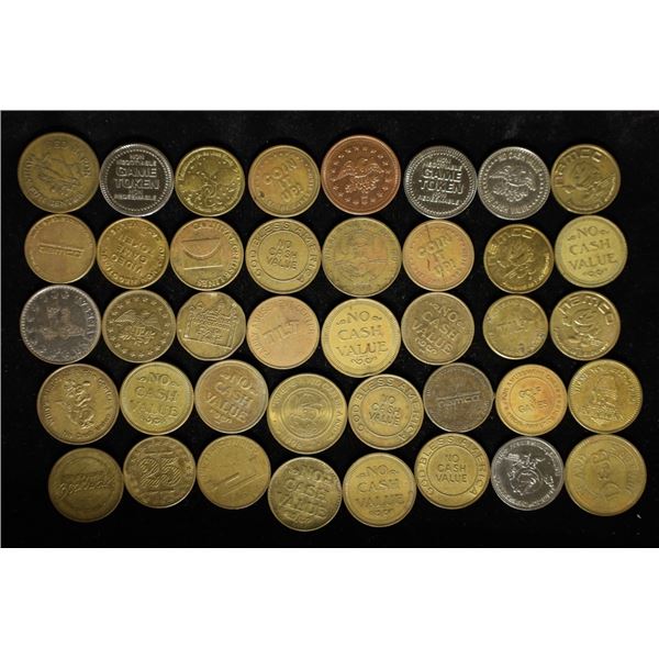 40 METAL AMUSEMENT PARK / ARCADE TOKENS: NAMCO,