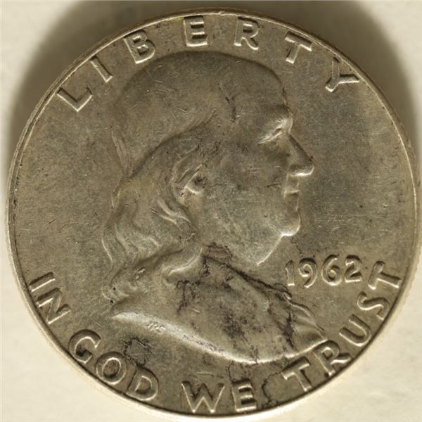 1962 SILVER FRANKLIN HALF DOLLAR