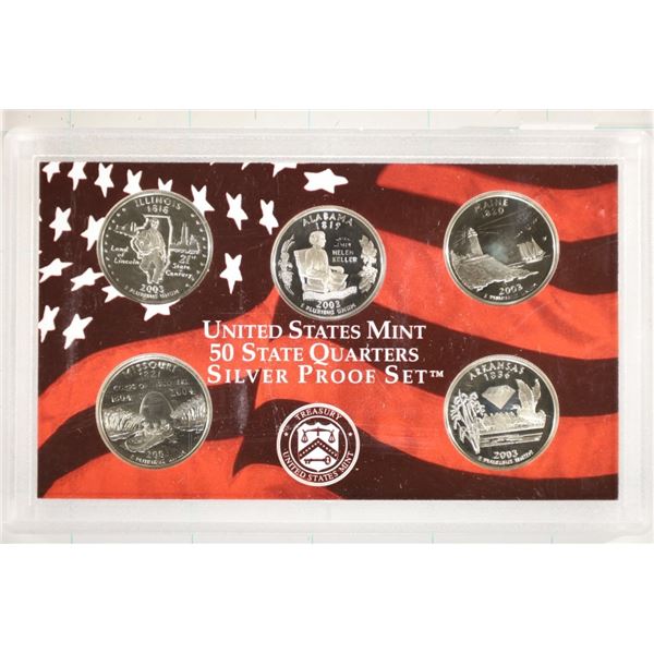 2003-S SILVER US 50 STATE QUARTERS PROOF SET