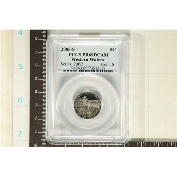 2005-S WESTERN WATERS NICKEL PCGS PR69 DCAM