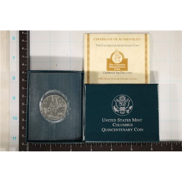 1992-D US UNC COLUMBUS QUINCENTENARY HALF
