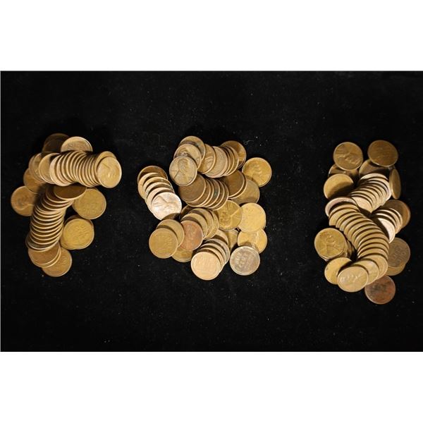 150 LINCOLN WHEAT CENTS: 50 EACH OF 1953-D, 1955-D