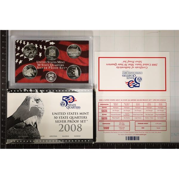 2008 SILVER US 50 STATE QUARTERS PROOF SET
