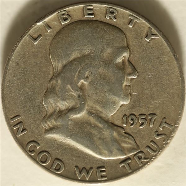 1957-D SILVER FRANKLIN HALF DOLLAR
