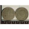 Image 1 : 2-1936 TURKEY SILVER 25 KURUS .1602 OZ. ASW TOTAL
