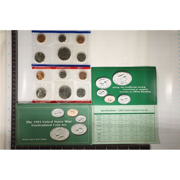 1993 US MINT SET (UNC) P/D (WITH ENVELOPE)