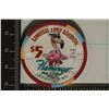 Image 1 : $5 FLAMINGO HILTON CASINO CHIP. 1997 NEVADA GOLD
