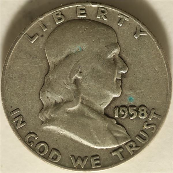 1958-D SILVER FRANKLIN HALF DOLLAR