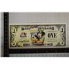 Image 1 : 2009 DISNEY 1 DOLLAR CRISP UNC COLORIZED BILL