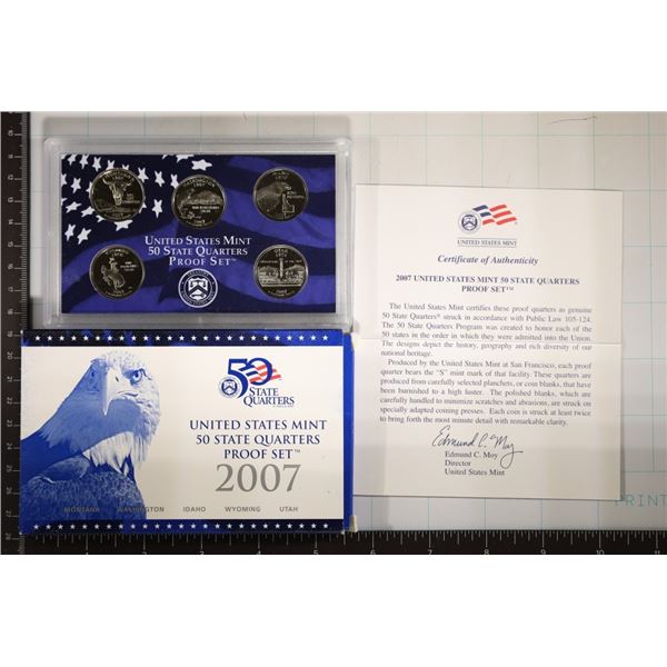 2007 US 50 STATE QUARTERS PROOF SET WITH BOX