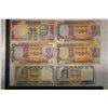 Image 1 : 6-INDIA BILLS: 2-10 RUPEE AND 4-50 RUPEES. THE 50S