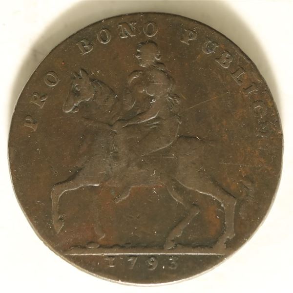 1793 CONDER TOKEN. THEY R MOSTLY 18TH CENTURY