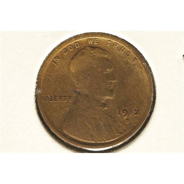 BETTER DATE 1912-D LINCOLN WHEAT CENT