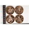Image 1 : 4-1 OZ. UNC WORLD OF DRAGONS COPPER ROUNDS