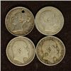 Image 2 : 18?8. 1902, 1906 & 1907 GREAT BRITAIN SILVER 6