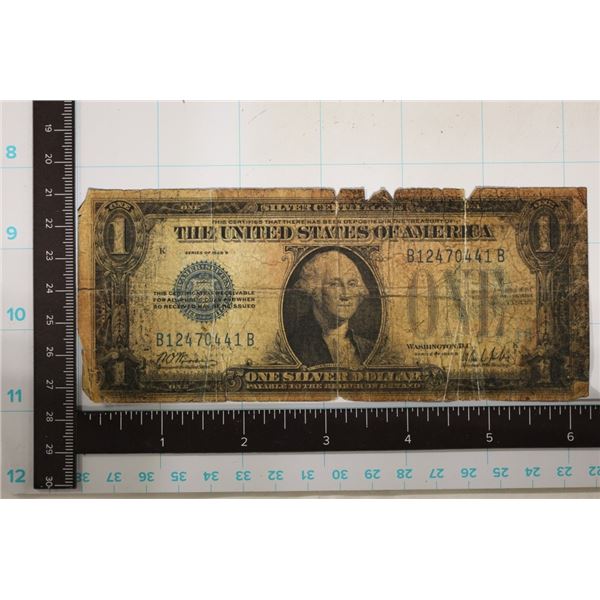 1928-B US $1 FUNNY BACK SILVER CERTIFICATE