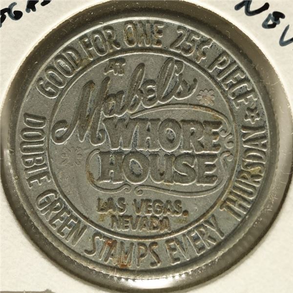 VINTAGE METAL LAS VEGAS MABEL'S WHORE HOUSE