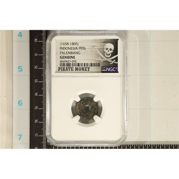 PIRATE MONEY 1868-1805 PALEMBANG NGC GENUINE