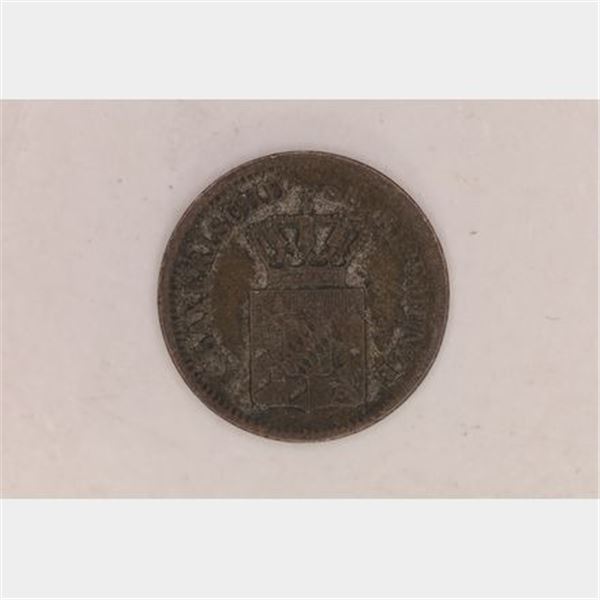 1860 GERMAN STATES SILVER 1 KREUZER. COINS WEIGHS