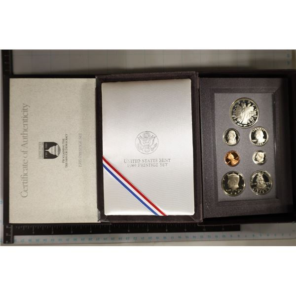 1989 US PRESTIGE PROOF SET IN BOX WITH CERTIFICATE