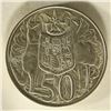 Image 1 : 1966 AUSTRALIA SILVER 50 CENTS BRILLIANT UNC