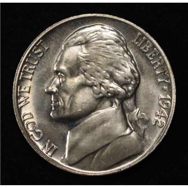 1942 JEFFERSON NICKEL GEM PROOF