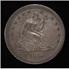 Image 1 : 1876-CC SEATED LIBERTY QUARTER AU/BU