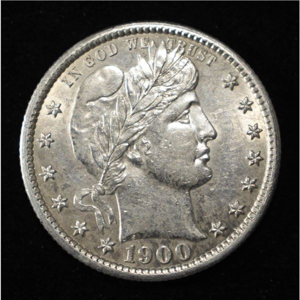 1900-S BARBER QUARTER CH BU