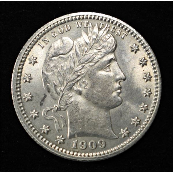 1909 BARBER QUARTER CH BU