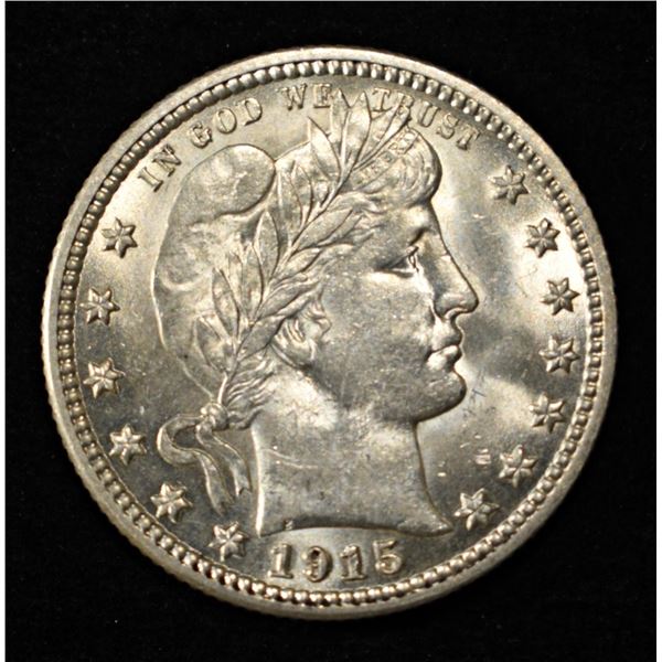 1915-D BARBER QUARTER CH/GEM BU