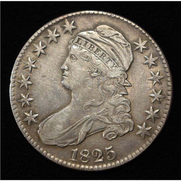 1825 BUST HALF DOLLAR XF/AU