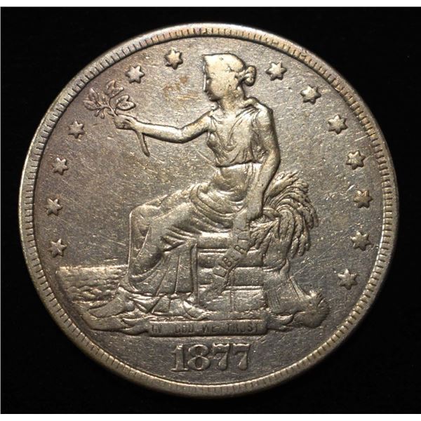 1877 TRADE DOLLAR VF