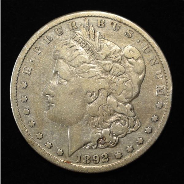 1892-S MORGAN DOLLAR VF