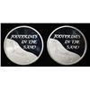 Image 1 : (2) 1 OZ FOOTPRINTS  .999 SILVER ROUNDS