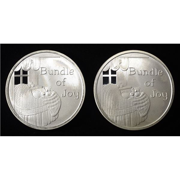 (2) 1 OZ BUNDLE OF JOY .999 SILVER ROUNDS