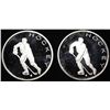 Image 1 : (2) 1 OZ HOCKEY  .999 SILVER ROUNDS